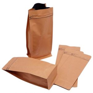 Flat Bottom Pouches Tear Off Zipper